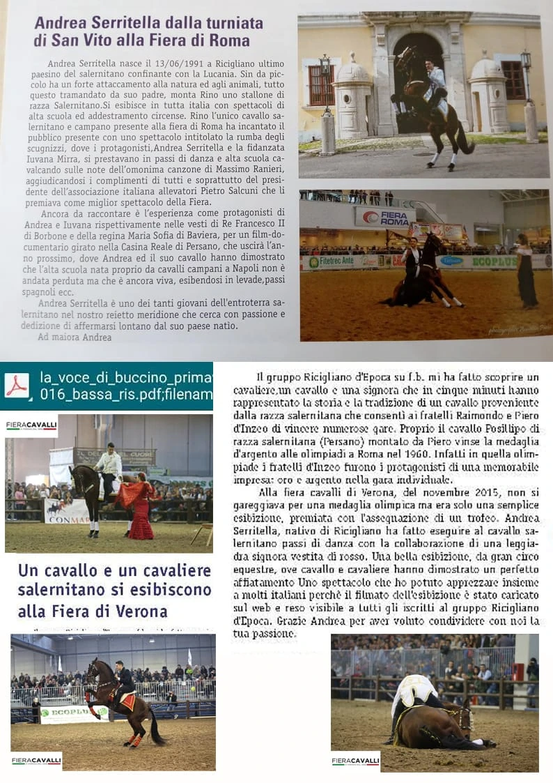 Articoli su Andrea Serritella dalla turniata di San Vito alla Fiera di Roma